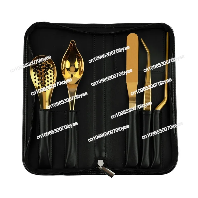 

Chef Plate Tweezers Stainless Steel Clip Molecular Cuisine Creative Food Tools Plate Set