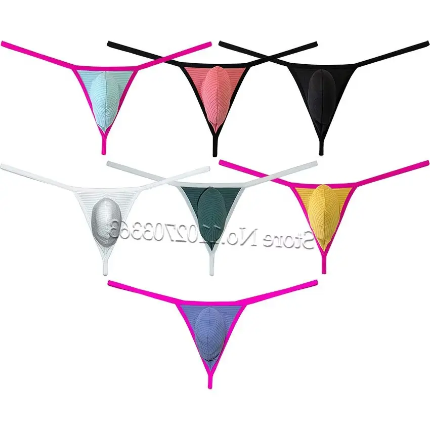 

Men's Underwear Thong Contour Pouch Tangas Breathable Bikini Man Lingerie Low Rise Beach Briefs Underpants Comfort All-day Wear