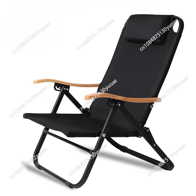 Outdoor Folding Chair, Four-Gear Adjustable, Comfortable Recliner, Camping Beach Chair