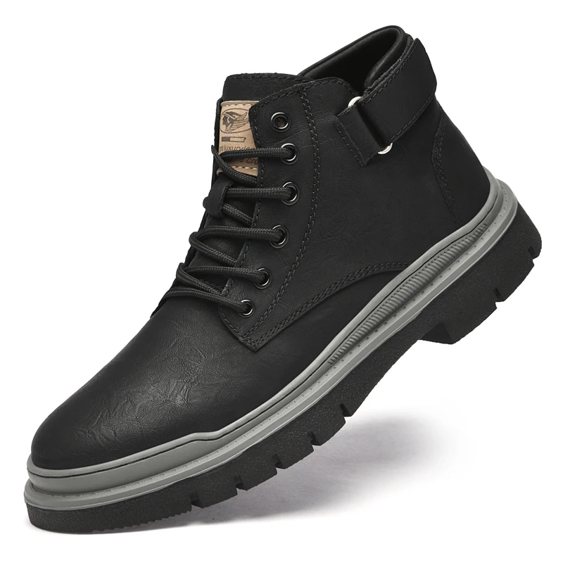 

Зимние мужские повседневные кожаные ботинки, мужские ботильоны из натуральной кожи, ботильоны высокого качества, обувь ручной работы Botas Hombre Cuero