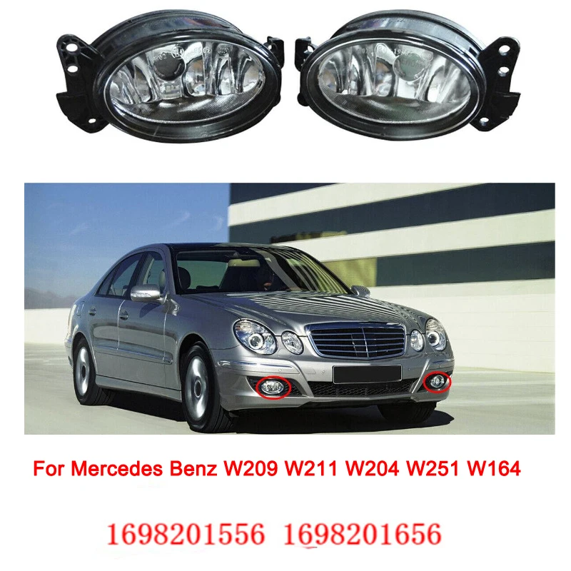 

Fog lights for Mercedes Benz W211 W204 W209 W251 W164 W320 E350 E550 2007 2008 2009 Front fog lights 1698201556 1698201656