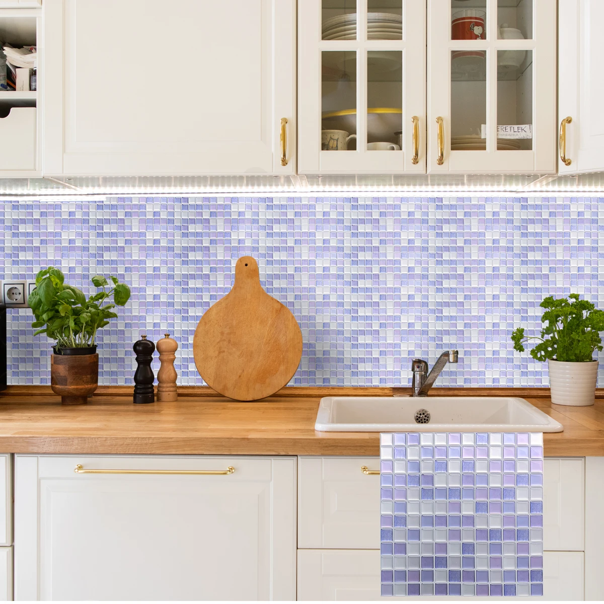 4/10pcs Crystal Drop Glue 3D Mosaic Tile Self-Adhesive Wall Stickers, Waterproof High Temperature Resistant Home Decoration image 3