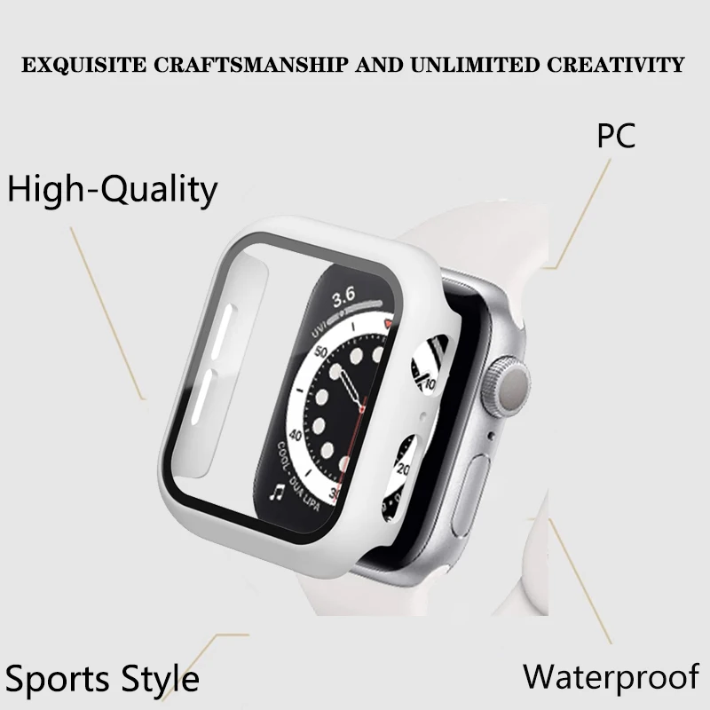 Gehäuse für Apple Uhren armband 44mm 40mm 42mm 38mm 40 44mm 9 8 7 6 se 5 4 3 Displays chutz PC Stoßstange iwatch 45mm 41mm ultra 2 49mm