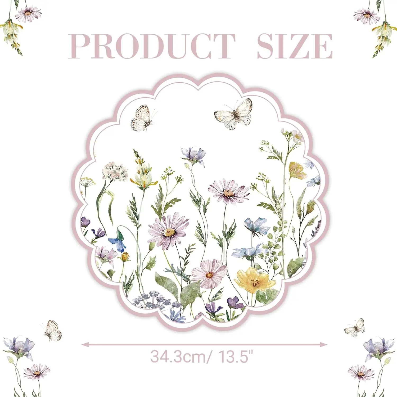 50/100/150pcs Pink Rose Pattern Disposable Paper Placemats, Suitable for Wedding, Birthday and Banquet Table Layout
