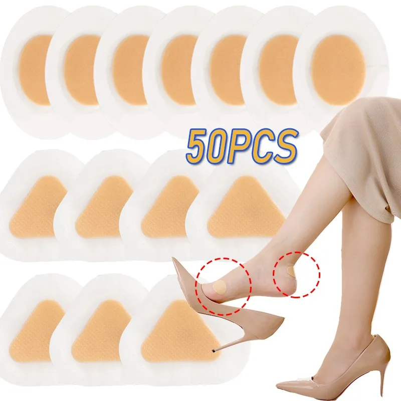 10/50PCS Heel Protectors Silicone Pain Relief Foot Care Shoes Stickers High Heel Patch Liner Adhesive Hydrocolloid Pad Cushions