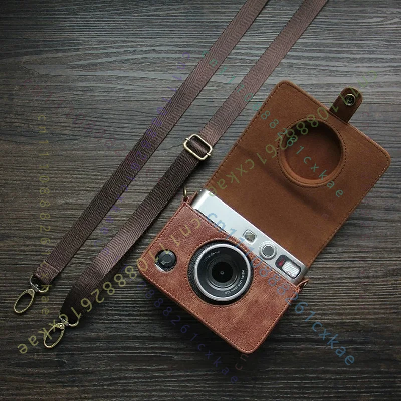 Vintage PU Leather Crossbody Shoulder Protective Case Bag For Fujifilm For Instax Mini EVO Instant Film Camera Accessory view 2