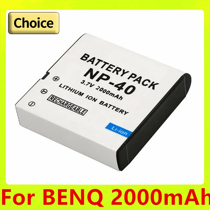 NP 40 Battery 2000mAh For BENQ DLI-102 FUJIFILM np-40 np-40N KODAK KLIC-7005 PENTAX D-LI8 D-Li85 SLB-0737 Batteries NP40N