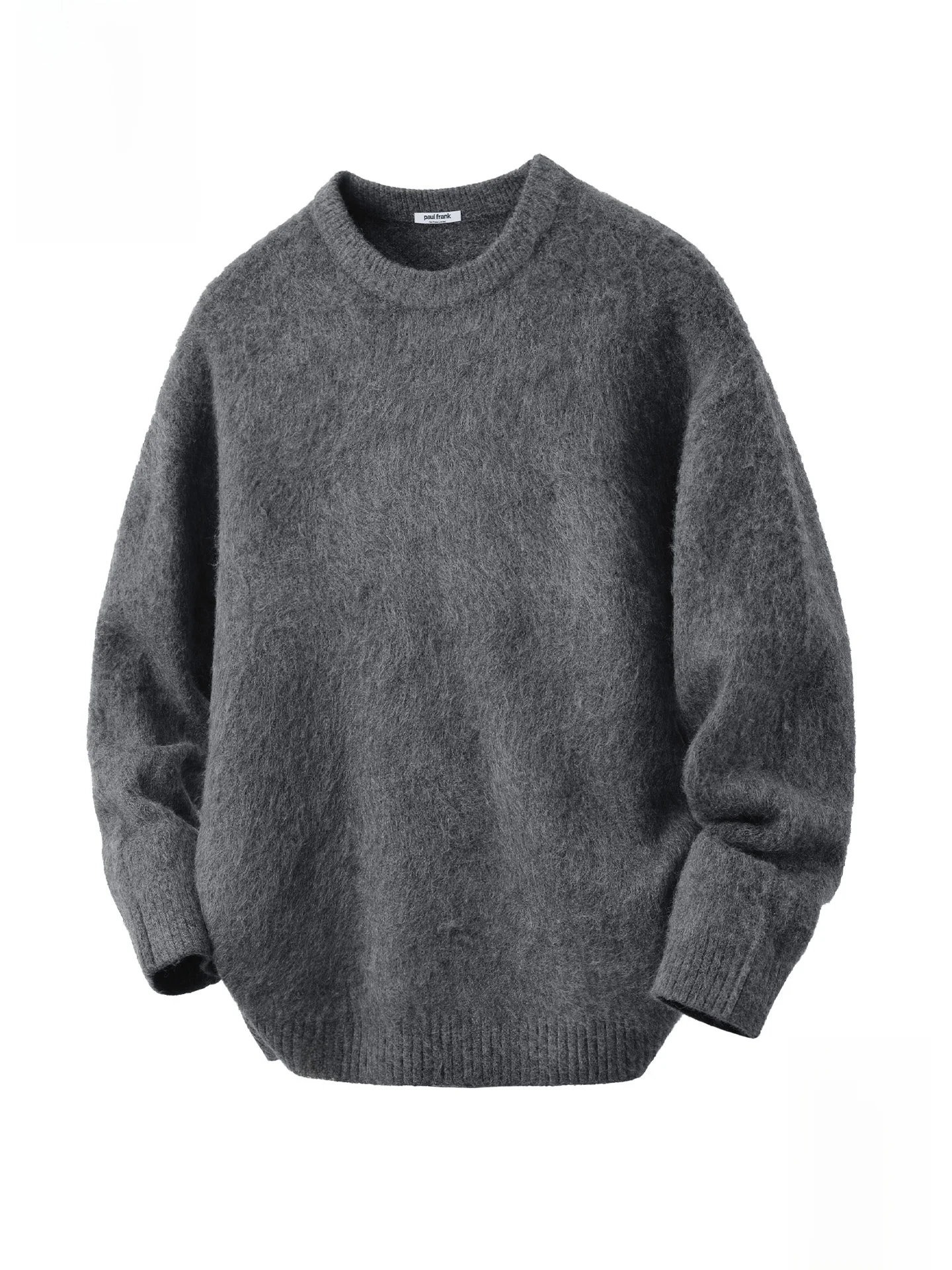 

Мужской свитер с круглым вырезом и длинными рукавами, мягкий, теплый, из искусственного кашемира, винтажный, для студентов и пар