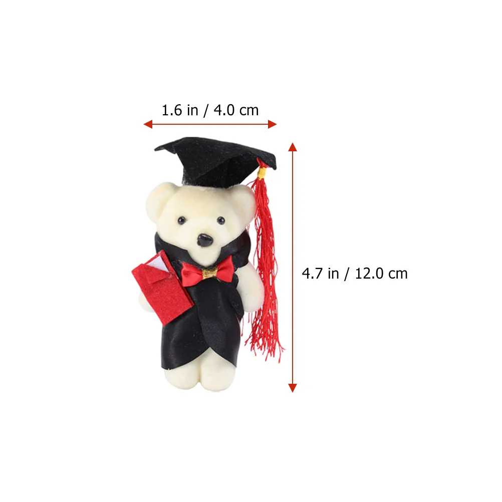 10 Uds Dr Bear animales osos de peluche graduación graduado soporte decoración miniatura a granel