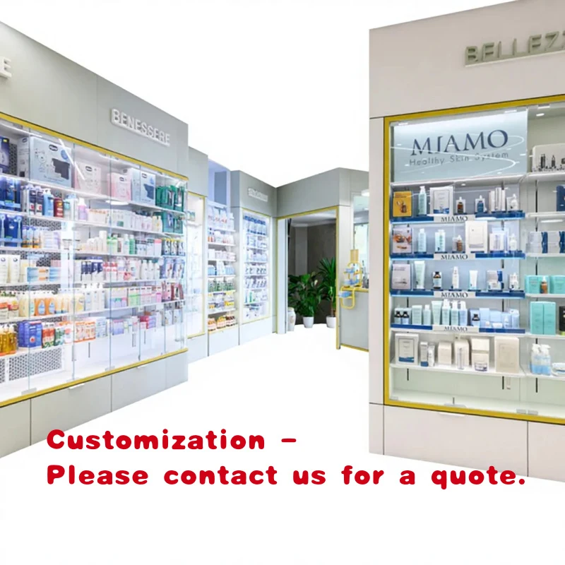 Мебель для аптек на заказ: профессиональные витрины, стеллажи для медицинских товаров, мебель для аптек с индивидуальными размерами, порошковое покрытие.
