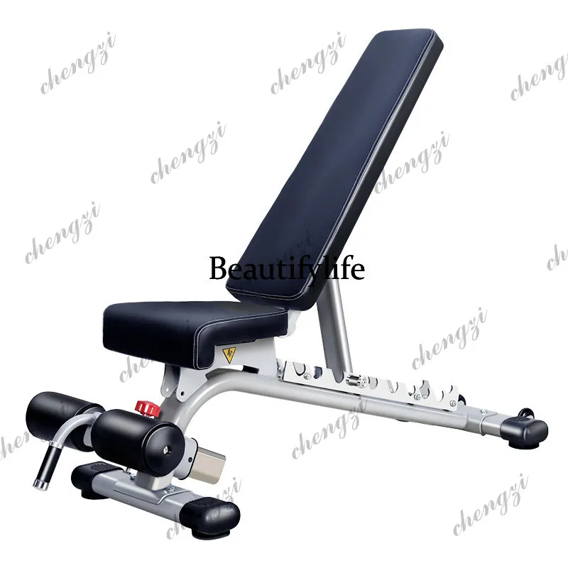 Commercial Adjustable Downward Recline Bench Push Bird Stool Upward Recline Fitness Chair Household Multifunctional Crunches