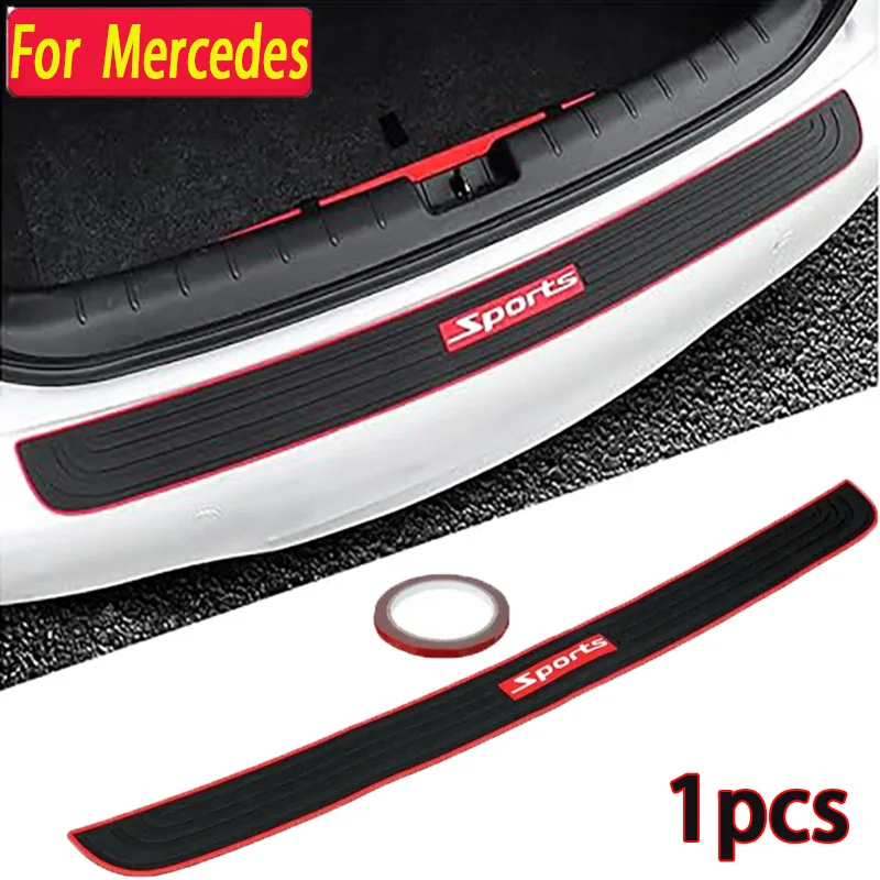 Car Trunk Door Sill Plate Protector Rear Bumper Guard Strips Cover For Mercedes A200 A180 B180 B200 CLA GLA AMG A B C E S Class