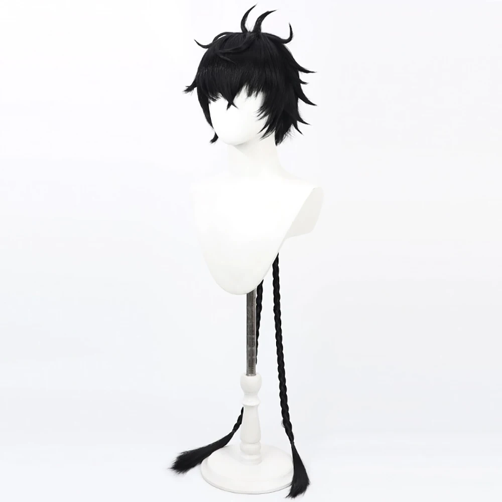 Wuthering Waves Male Female Rover Cosplay Wig Black Hair