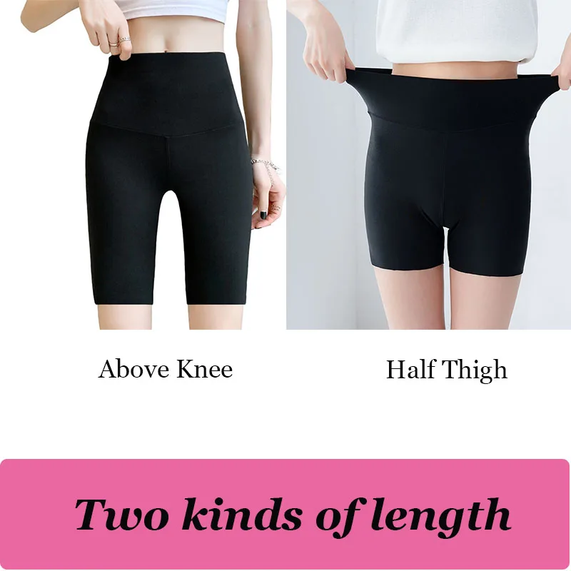 Seamless Biker Shorts Women Fitness Casual High Waist Fashion Summer Slim Knee-Length Bottoms Black Cycling Shorts Streetwear