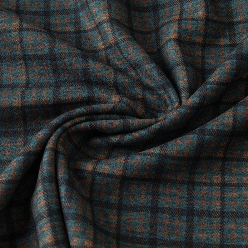   قميص رجالي مكون من مزيج الصوف والحرير - تصميم بدون خياطة باللون الأخضر (الأحمر).    ملابس رجال الأعمال غير الرسمية للخريف متعددة الاستخدامات #6