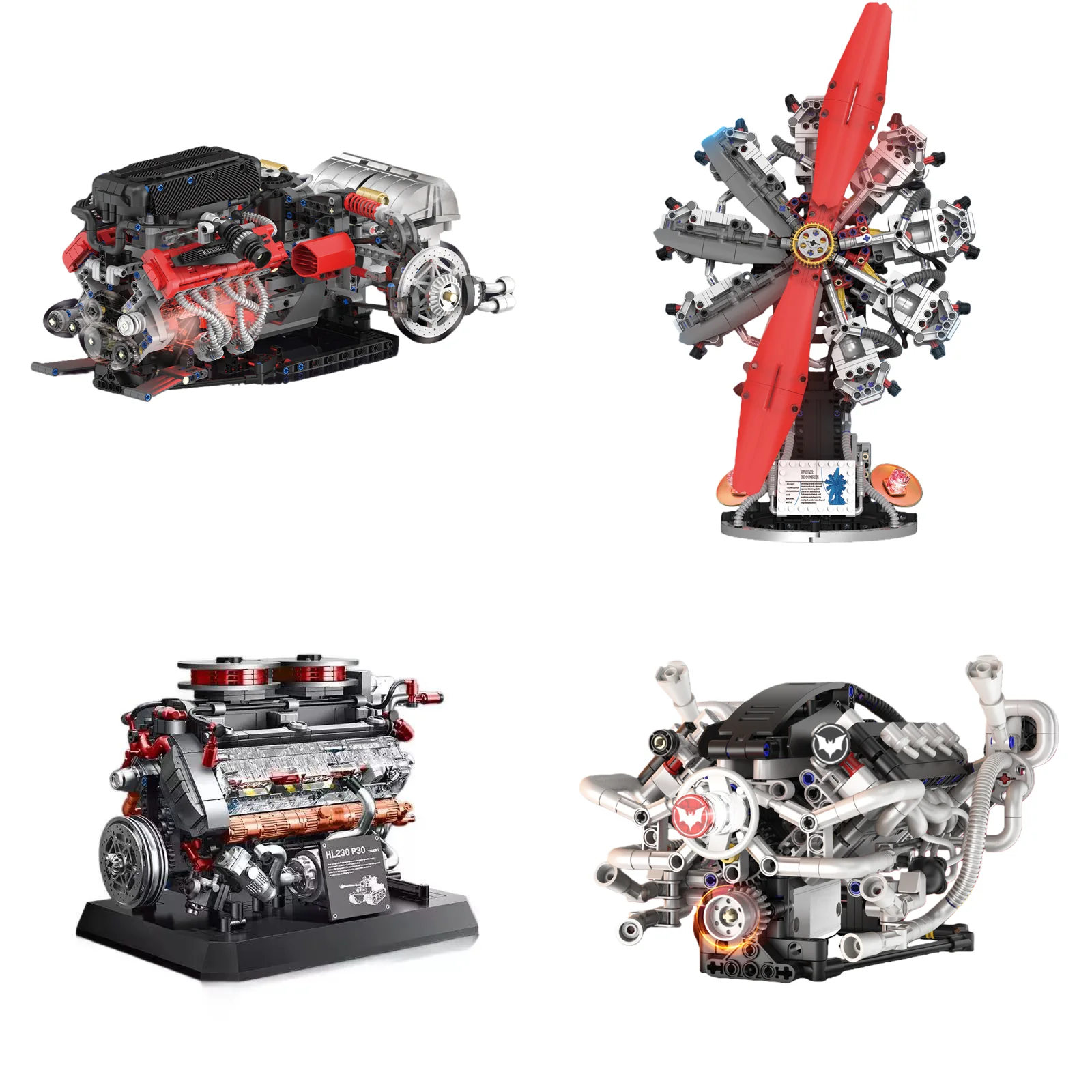 

Строительные блоки серии двигателей, спортивный автомобиль V12, авиационный самолет, модель механического двигателя в сборе, игрушка на день рождения для мальчиков, подарок