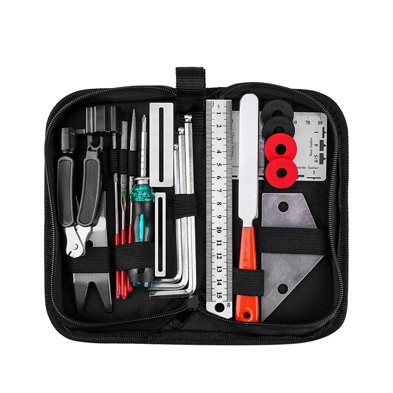 20-Piece Set Multifunctional Wrench Guitar Wrench Guitar Cleaning And Maintenance String Changing Tool Tuning Wrench Set Kit