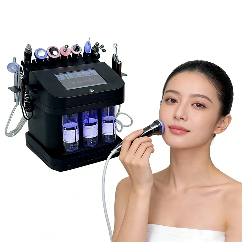 

Оборудование для салонов красоты: Аппарат для кислородной терапии 10 в 1 для очищения лица, 10 насадок, подходит для локализованного ухода за кожей.