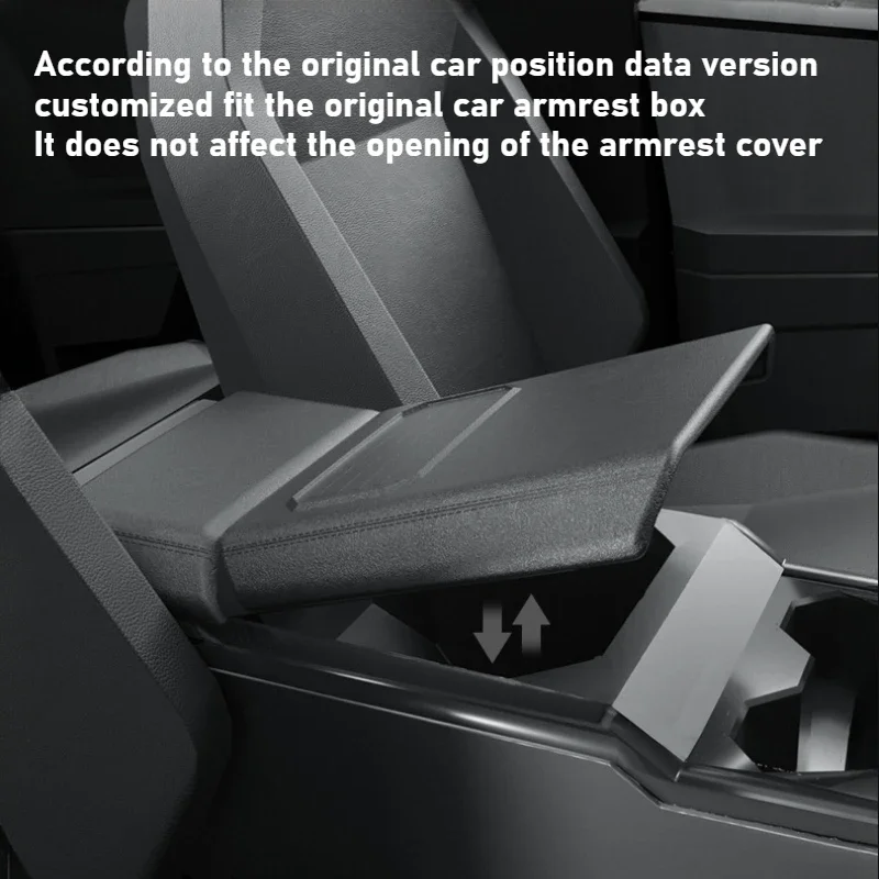 مسند الذراع صندوق الغطاء الواقي ل تسلا Cybertruck اكسسوارات السيارات TPE تخزين الهاتف المحمول المضادة للانزلاق قذيفة الداخلية 2024-2025