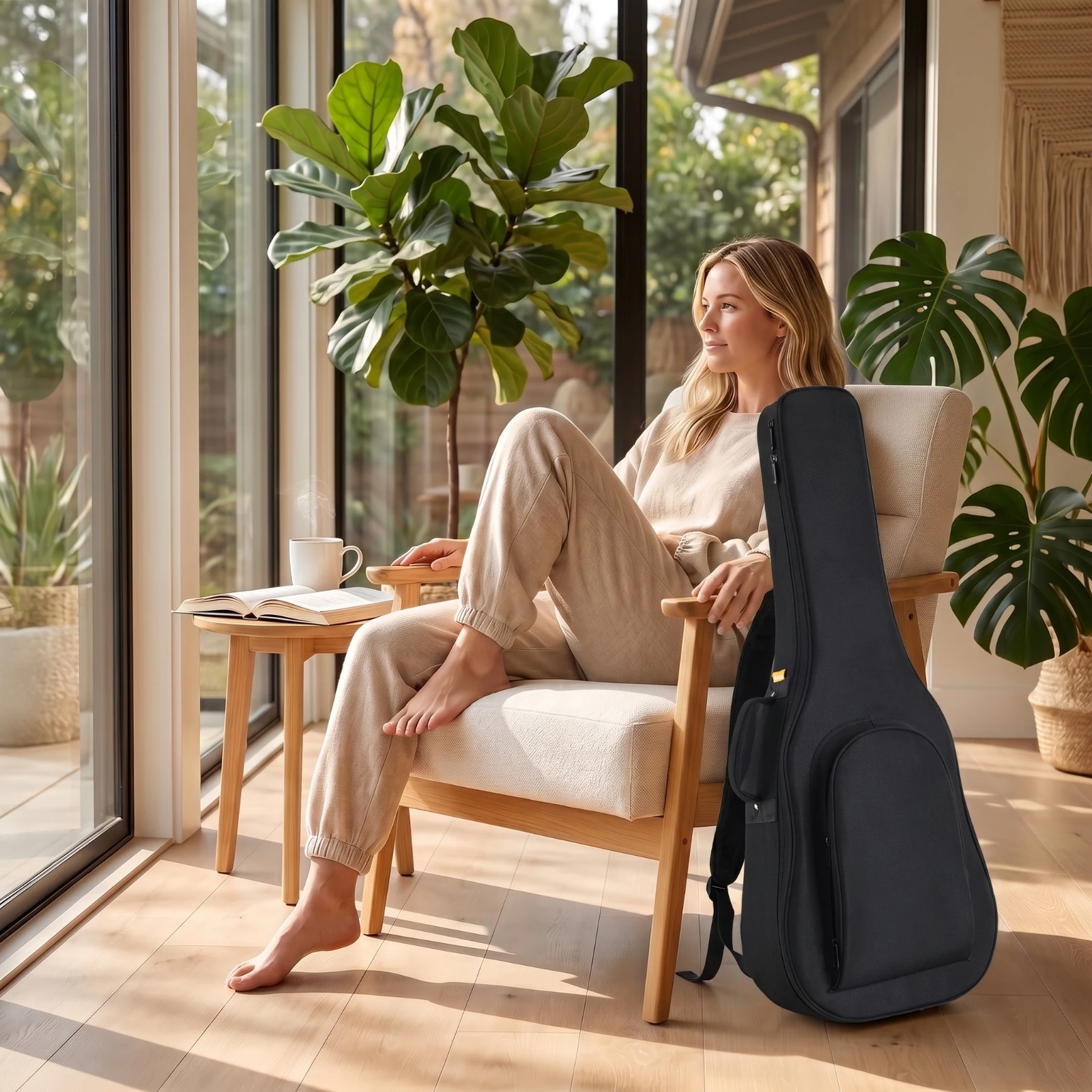 Acoustic Guitar Gig Bag Shielding Acoustic Guitar Bag Soft Lightweight for Guitarists, Travel, Storage