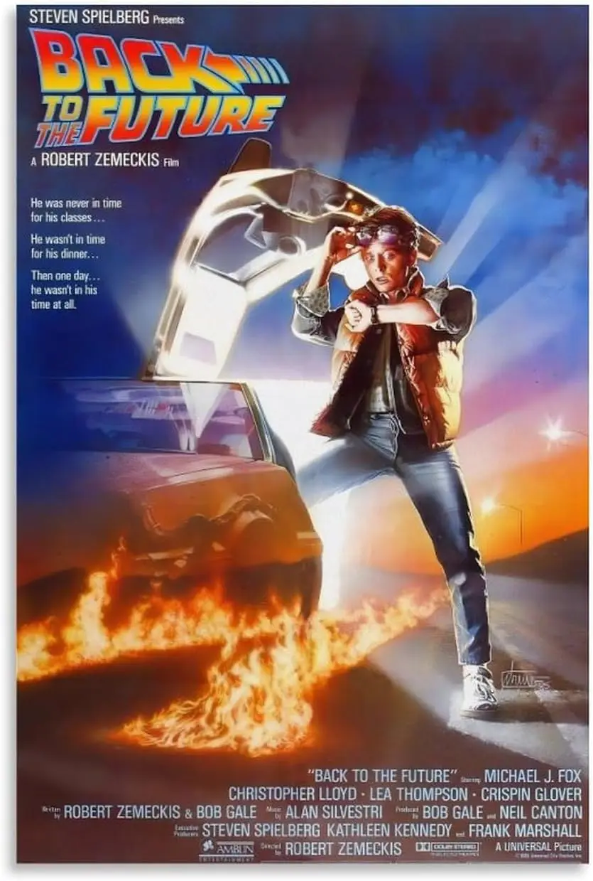 Shuei Back to The Future Movie Poster for Bedroom Aesthetic Canvas Art Wall Decor 12x18inch(30x45cm), Unframe-style-9 sign