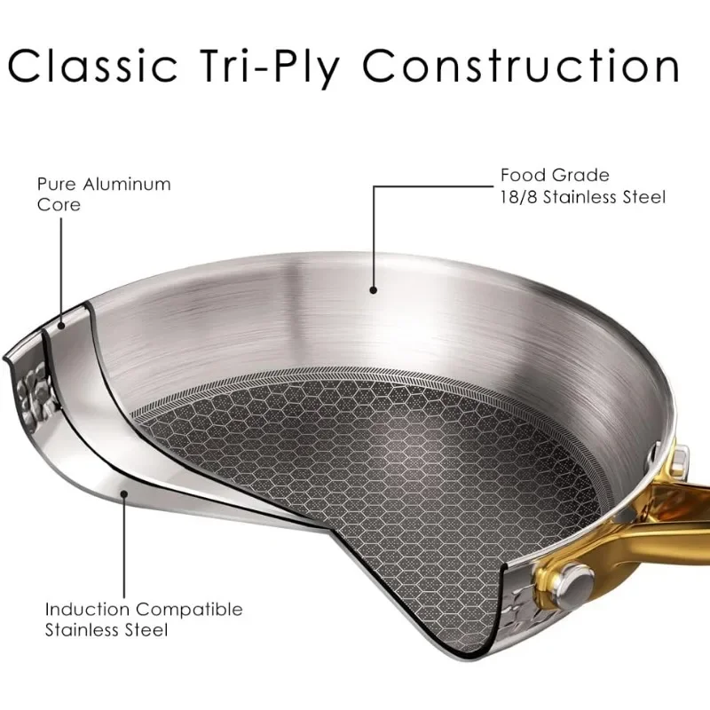 Pots and Pans   Stainless Steel Hammered Kitchen Cookware, Induction Compatible, Kitchen Furniture