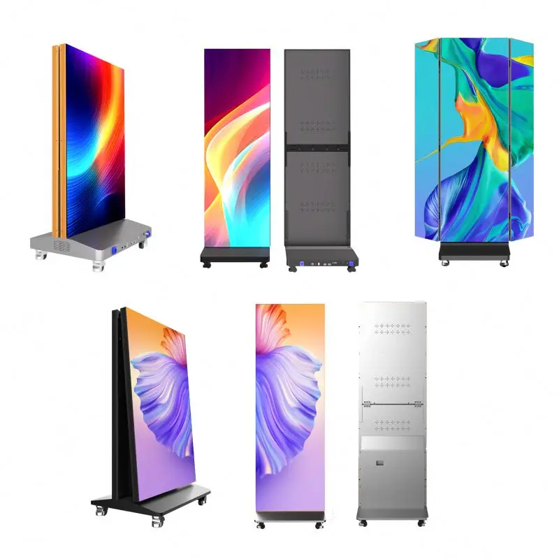 Splicing Wifi Control GOB Movable Curved Foldable  Led Advertising Poster Display Screen for Store Advertising customize