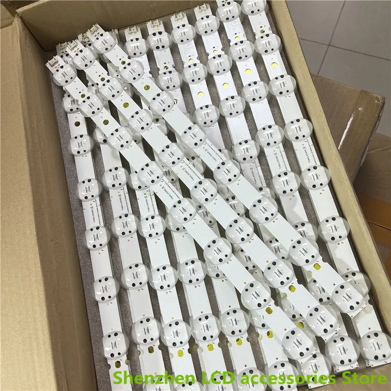 

Новая светодиодная лента для LG 43UK6500 43UK6750 43UK6520 43UK6510 43UK6520PSA 43UK6510PSF HC430DQG-SLUR-A14X LGD43062 8LED 455MM 6V