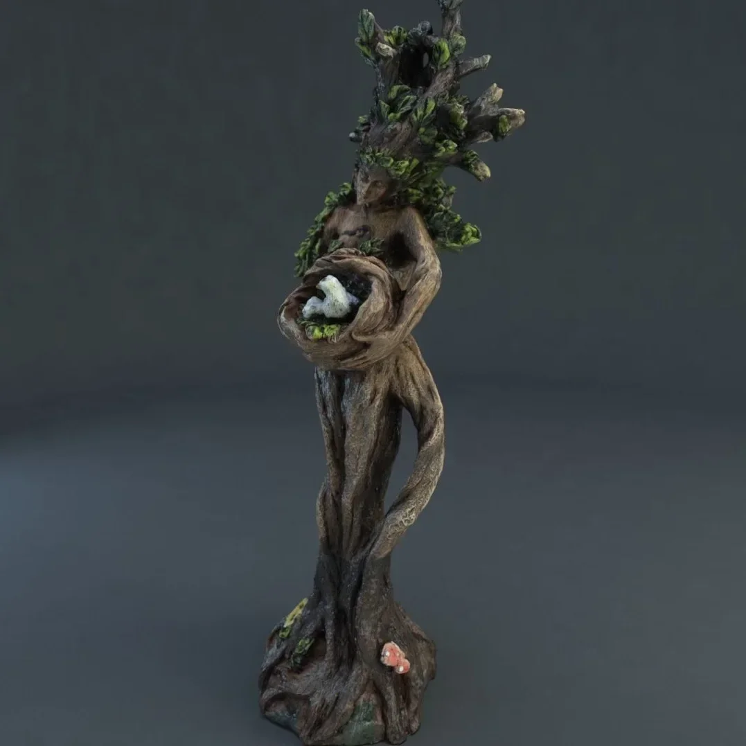[Grappig] Dryad Tree vrouw en vogel Hars Standbeeld model Action Figure speelgoed Halloween Home decoraties Ornamenten kinderen verjaardagscadeau