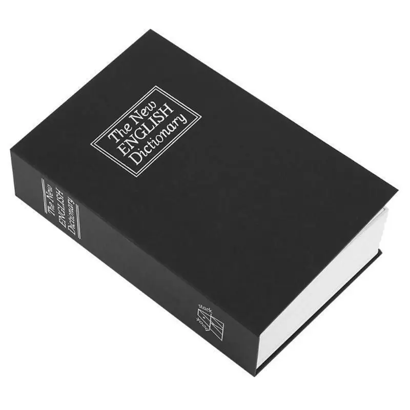 THIVN-Transfer Book Safe With Combination Lock Metal Lock Box Money Storage Box Piggy Bank Durable Secure Storage (S)
