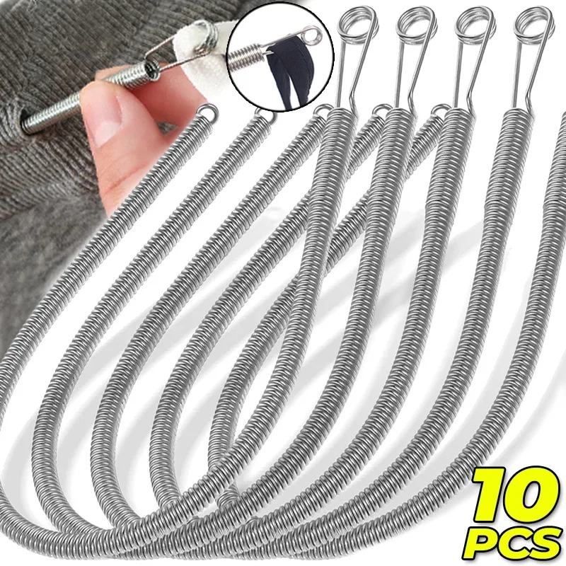 1/10Pcs Rope Threading Tool Bendable Spring Drawstring Threader Clip Drawstring Thread Multi Functional DIY Sewing Accessories