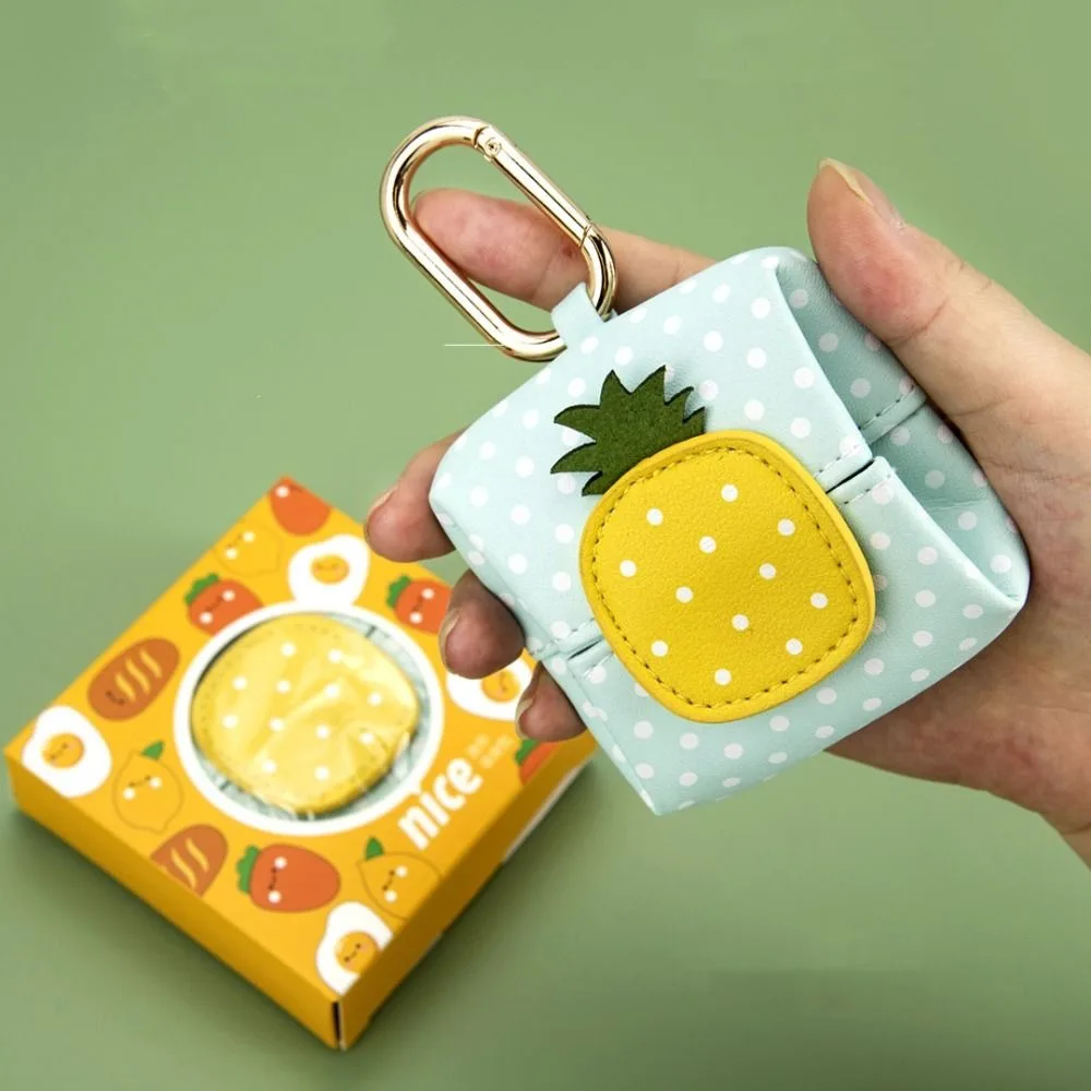 Storage Bag Cute Leather Earphone Bag Multipurpose Avocado Mini Lipstick Bag Korean Style Wallet Fruit Coin Purse Girls