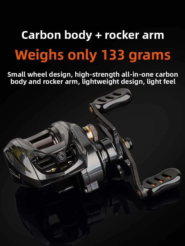 Carrete de Pesca Marcopolo Baitcasting Ultraligero Anti-Backlash de Largo Alcance para Trucha en Agua Dulce