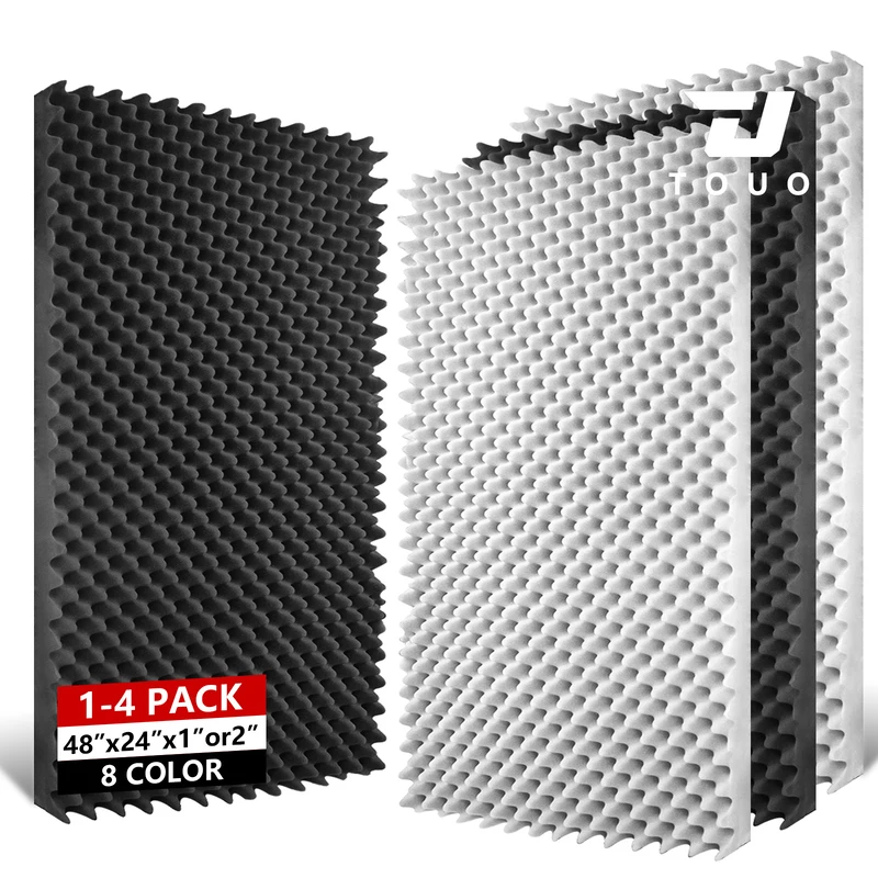 

Звукоизоляционные настенные панели TOUO Egg Cotton, акустическая пена, 47,2 x 23,6 дюйма, 1-4 упаковки, контроль шума для игровой комнаты