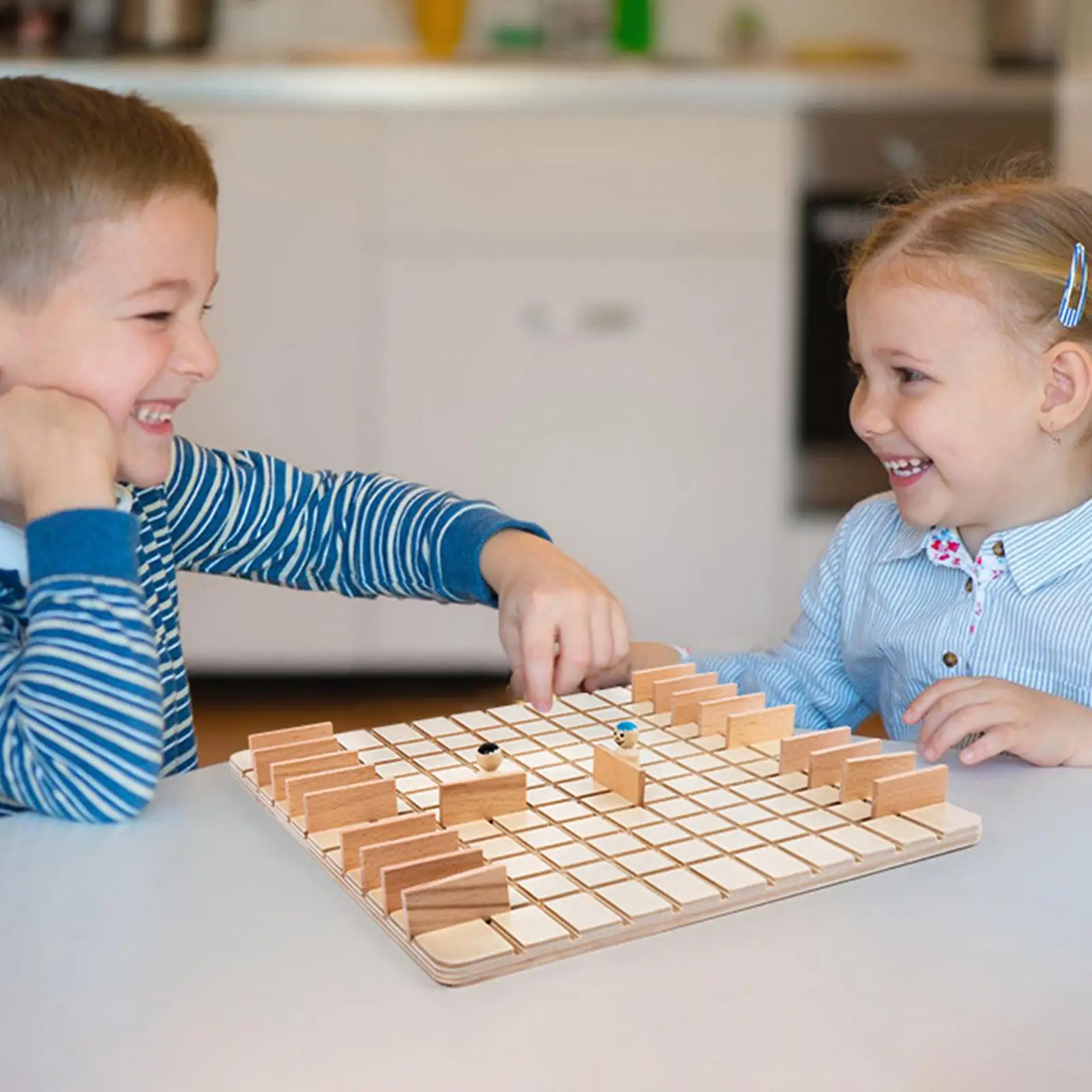 

Wooden Abstract Game Educational Game Challenge Tablep Board Game for 2~