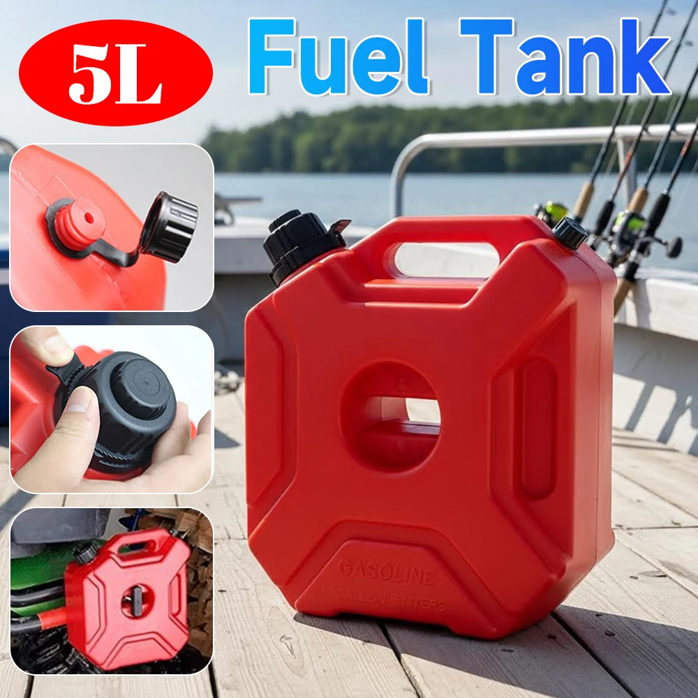 5L Portable Plastic Cans Gas Fuel Tank Emergency Backup SUV Motorcycle Accessories Petrol Diesel Storage Gas Tank