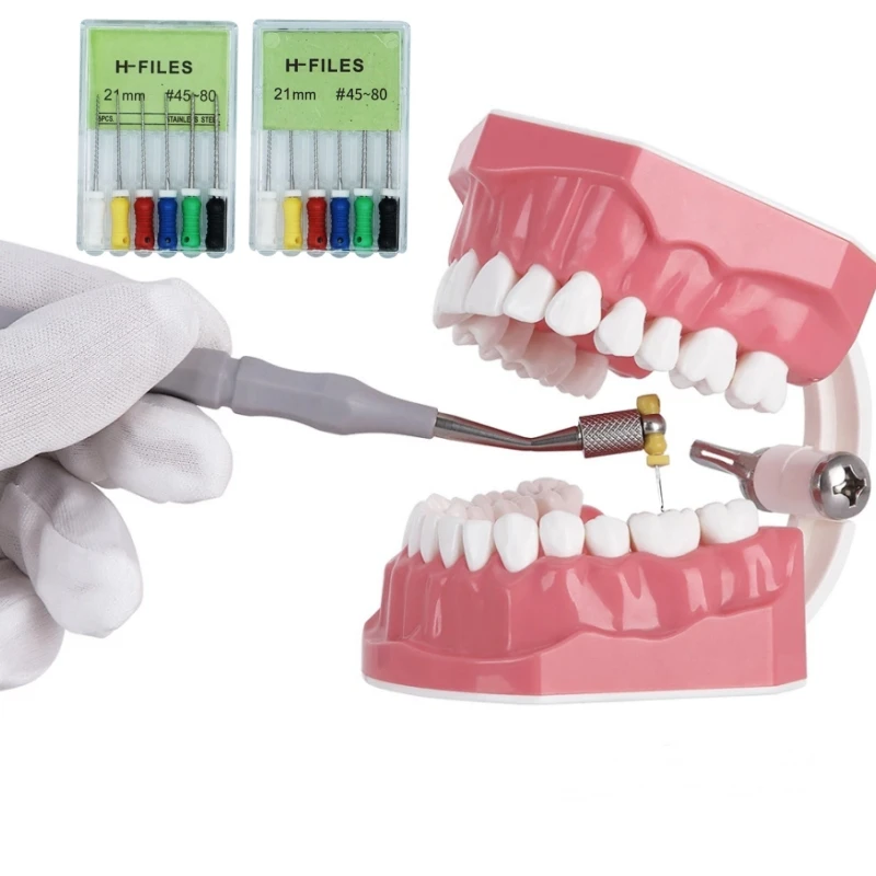 

Набор из 8 коробок эндодонтических файлов для корневых каналов, 21/25 мм, из нержавеющей стали, ручные, тип H/K, для лечения корневых каналов в стоматологии