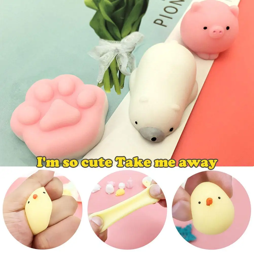 30PCS Kawaii Squishies Mochi Anima Toys For Kids Antistress Ball Squeeze Party Favors Stress Relief Toys Gift S7C5