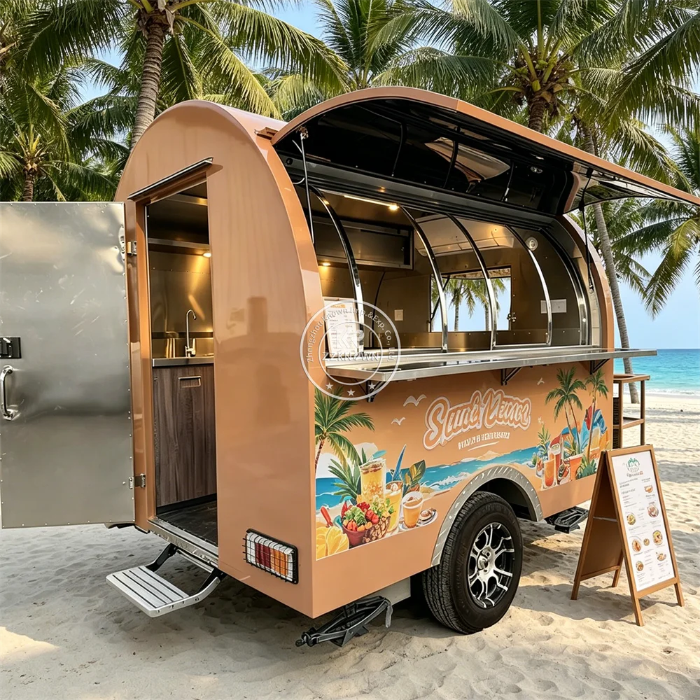 Concession BBQ Sausage Food Truck Outdoor Mobile Kitchen Trailer Outdoor Catering Food Trailer With Fully Equipped System