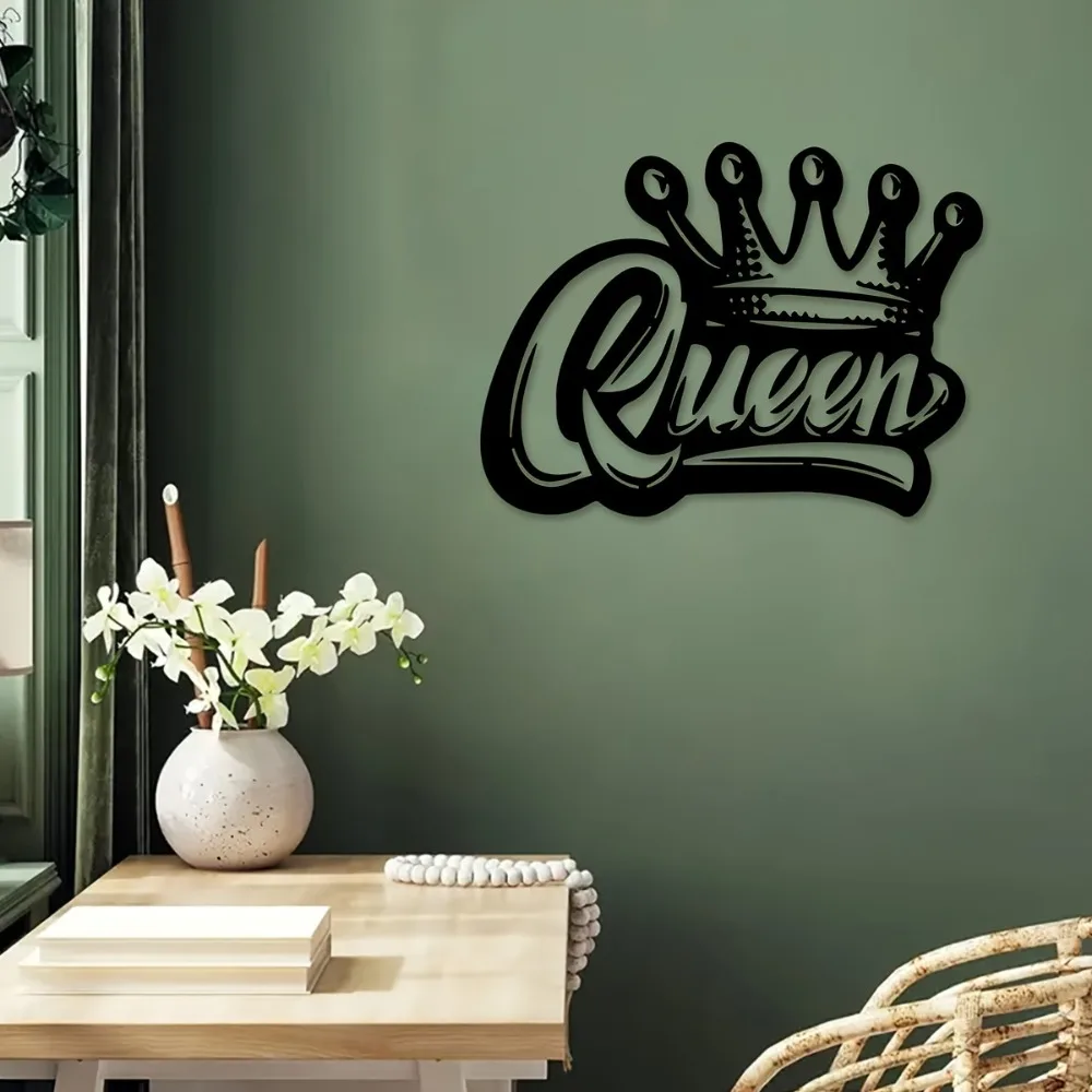 CIFBUY Metal Wall Art Vintage Crown Iron Sculpture Rustproof Hanging Plaque Home Bar Decor Ornament