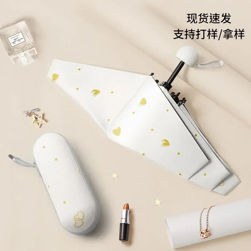 

Portable Umbrella Mini Compact 50% Student Capsule Umbrella Sunscreen Sun for Women