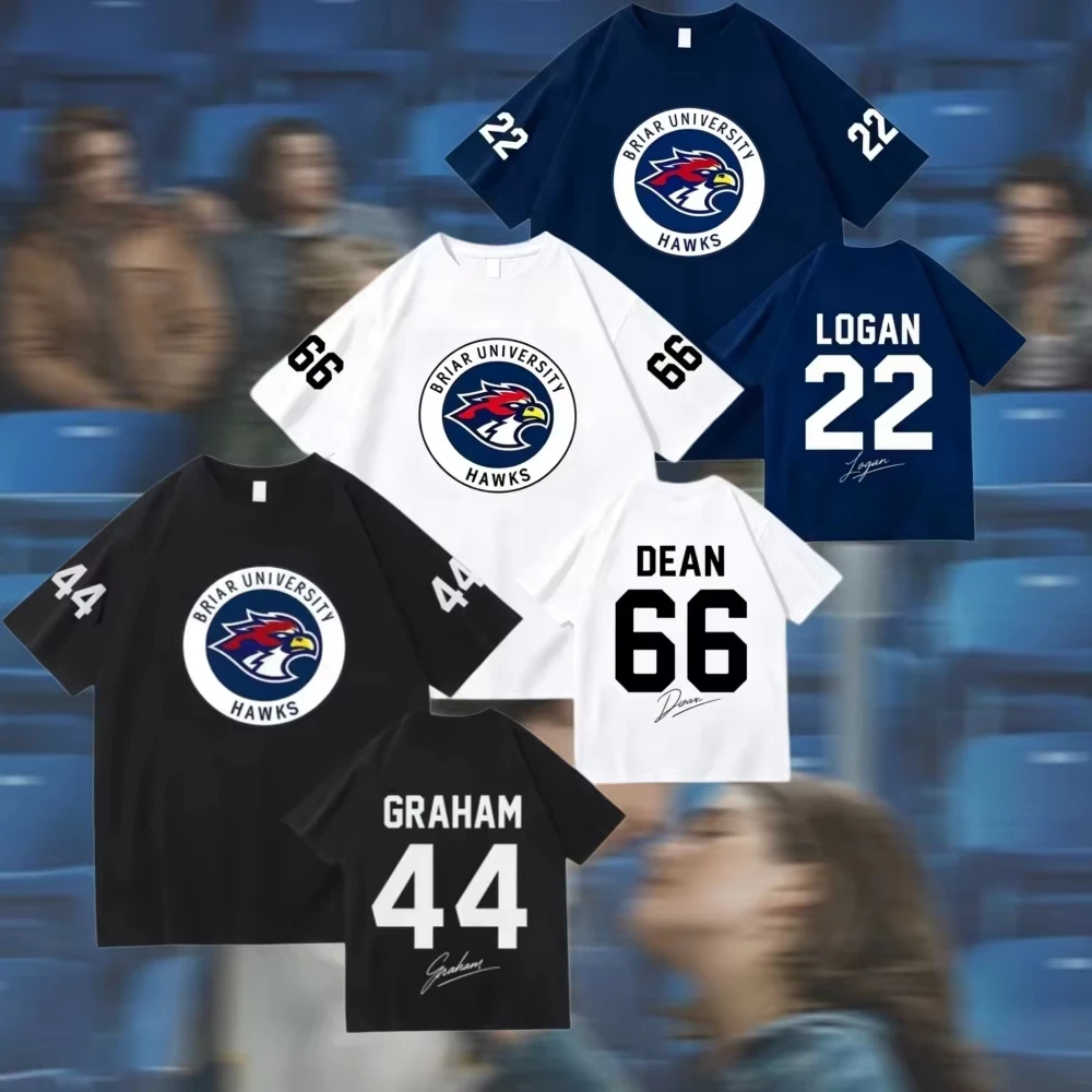 Off Campus TV Series T-shirt Graham 44 22 Design Tshirts DI LAURENTIS 66 Tucker46 Print Tee Shirts Short Sleeve Cotton Clothing