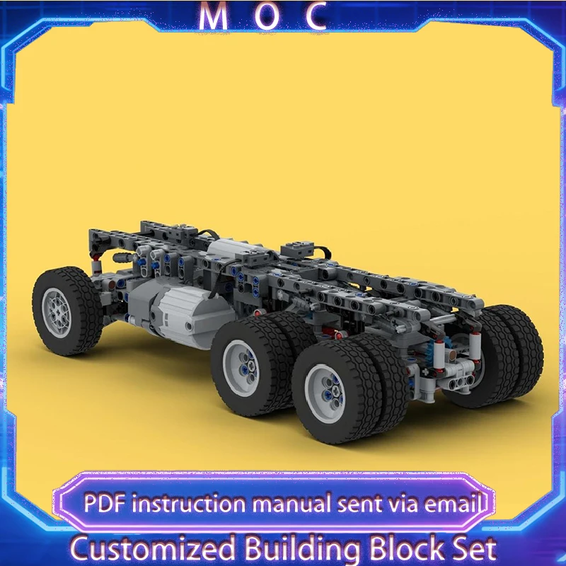 

NEW 613 PCS Sports Car Model Three-axle 6x4 Truck Chassis MOC Building Block Model Children Diy Educational Toys Birthday Gifts