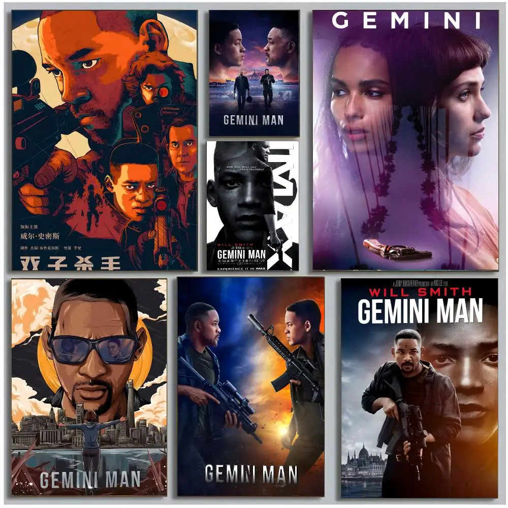 Sci-Fi Movie G-Gemini Man Poster Modern Wall Art Bedroom Living Room Print Unframed
