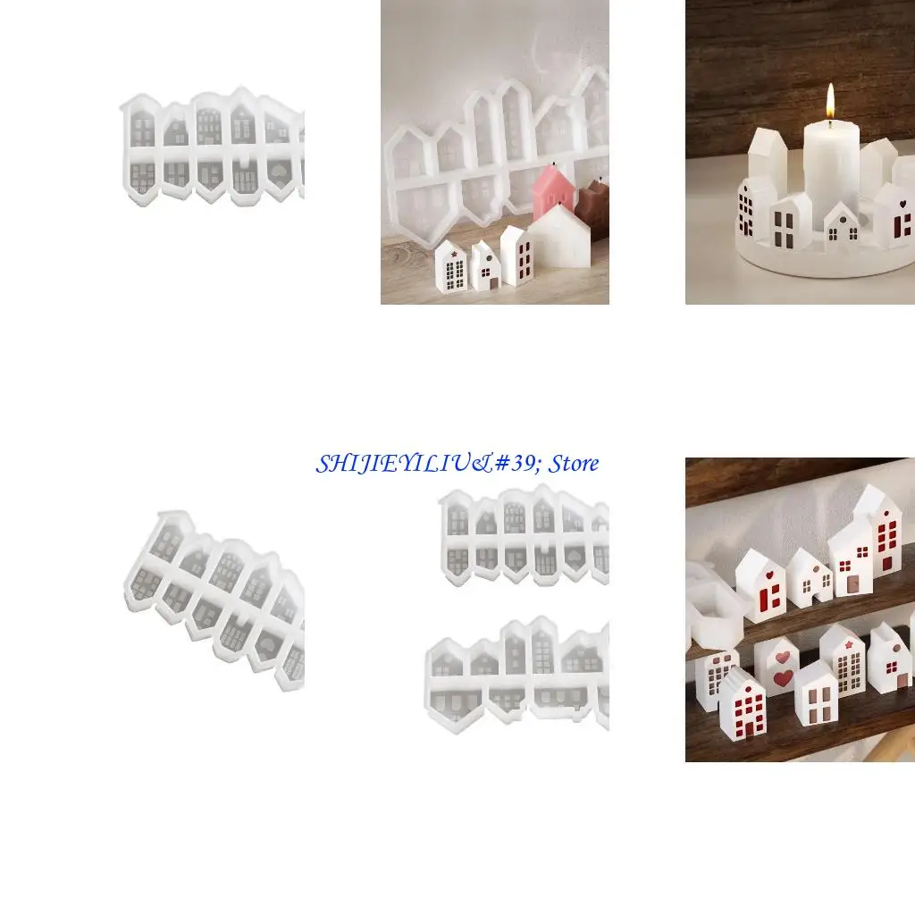 

E21F Silicone Mold for Resin Plaster House Night Light Home Decoration Craft