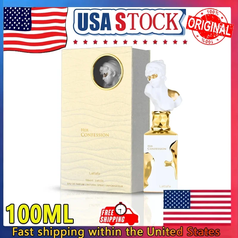 3.40 Ounce / 100 Ml Lattafa Her Confession - Vanilla, Floral, Amber, Musk - Eau De Parfum Long-Lasting Fragrance for Women,