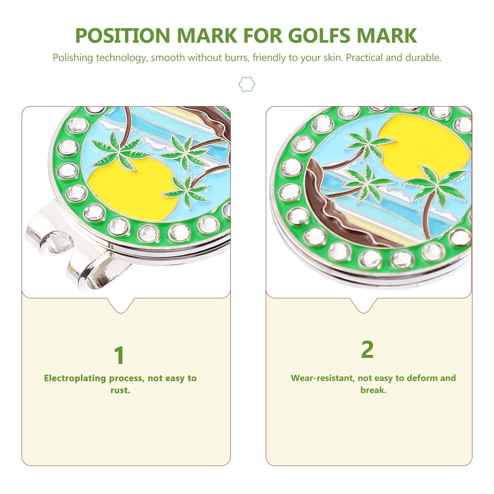 

Golf Hat Golfing Training Aids Zinc Alloy Durable Smooth Training Accessories Golfs Ball Marker Aiming Supplies