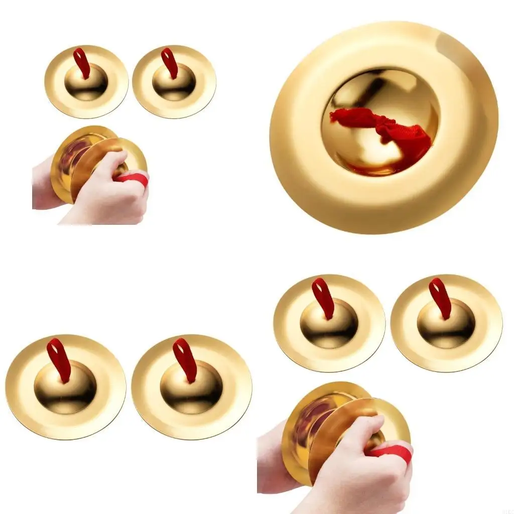 1 Pair Durable Belly Iron Dance Finger Cymbal Brass Dancing Music Equipment Accessory Percussion Musical Instrument Kits