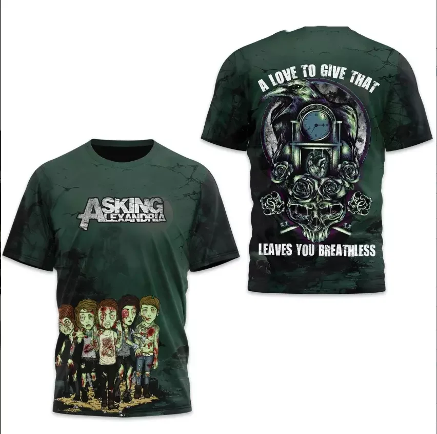 تي شيرت Nazareth Rock Band Hair Of The Dog غلاف ألبوم AOP ثلاثي الأبعاد