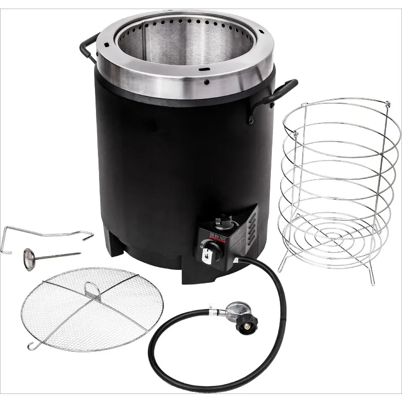 

Большой легкий ® TRU-Инфракрасный ™ Технология приготовления пищи Безмасляная фритюрница из нержавеющей стали с пропаном, черная - 17102065